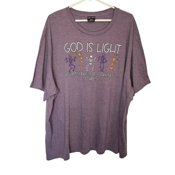 No Brand Tops - Christian T-shirt "God is light" Size 4xl Spititual